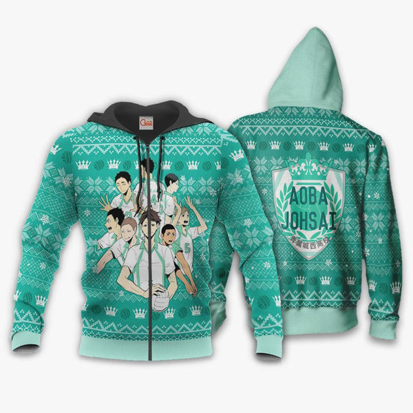 Aoba Johsai Ugly Christmas Sweater Xmas Shirt VA10