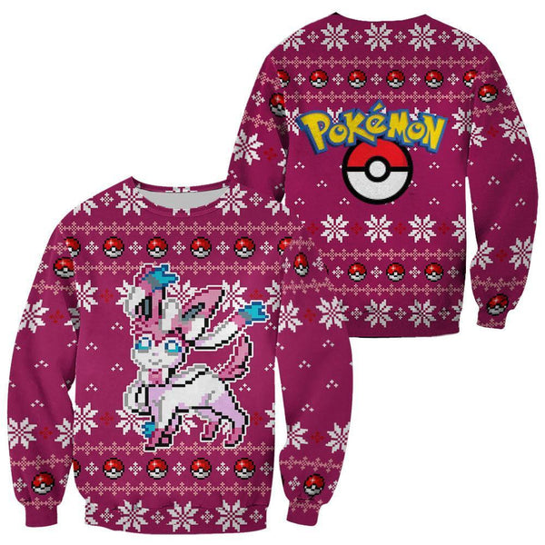 Sylveon Ugly Christmas Sweater Anime Xmas Gift