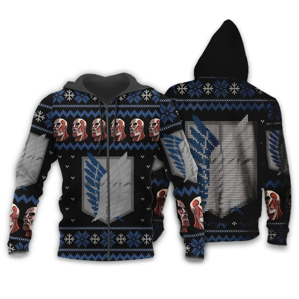 Shingeki Shirt Scout Ugly Christmas Sweater Jacket Costume