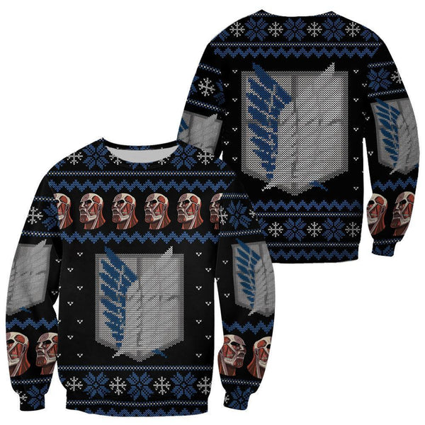 Shingeki Shirt Scout Ugly Christmas Sweater Jacket Costume