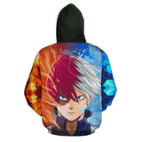 Shoto Todoroki Zip Hoodie Shirt Fan Gift HA06