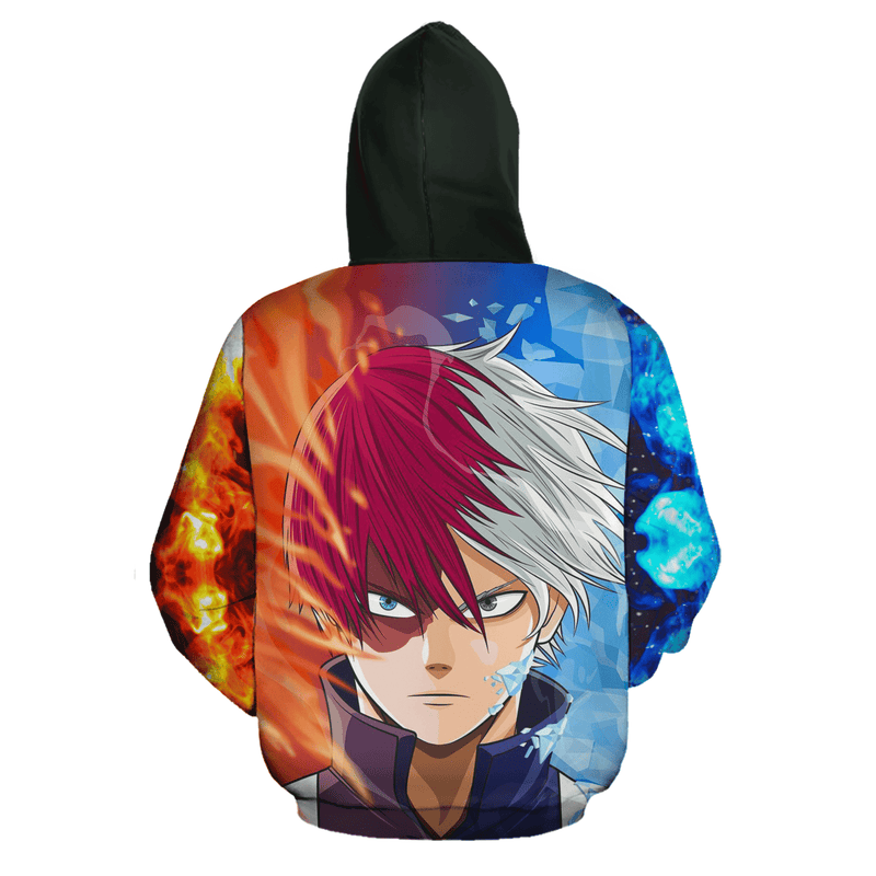 Shoto Todoroki Zip Hoodie Shirt Fan Gift HA06