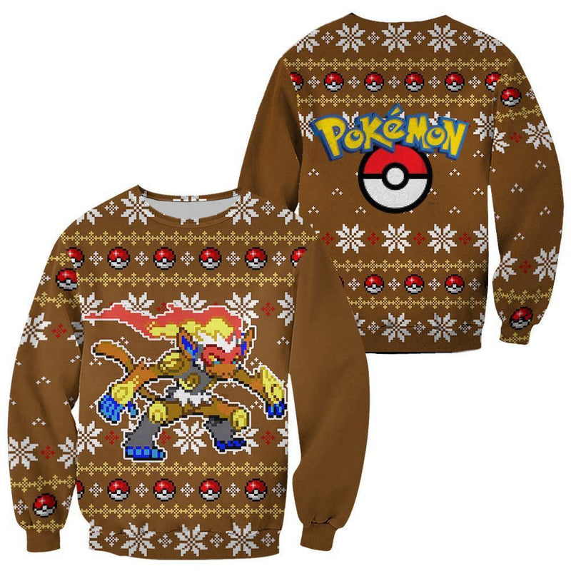 Infernape Ugly Christmas Sweater Anime Xmas Gift