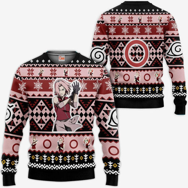 Haruno Sakura Ugly Christmas Sweater Anime Xmas Gifts Idea