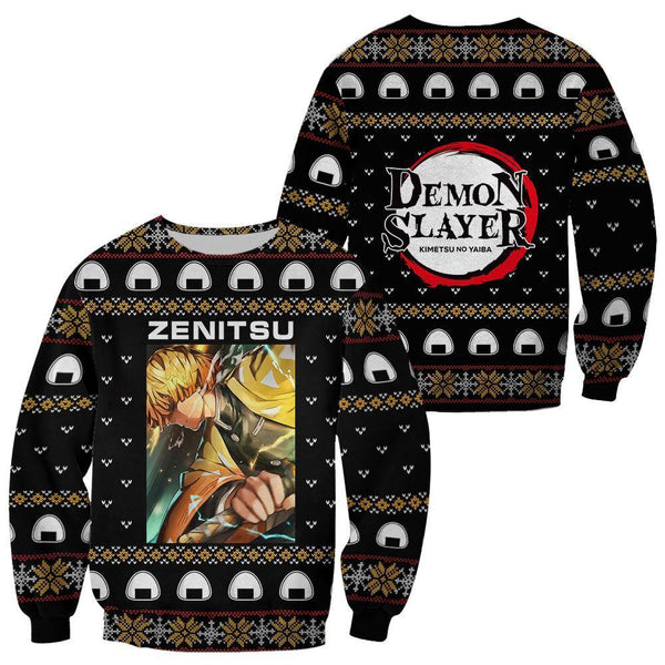 Zenitsu Agatsuma Ugly Christmas Sweater Anime Xmas