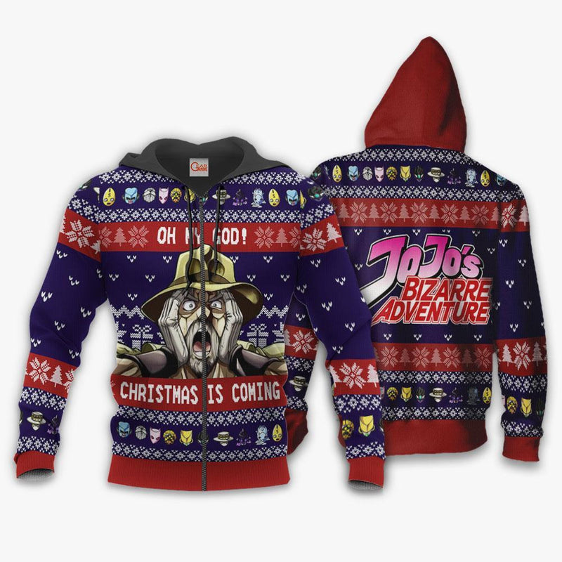 Joseph Joestar Ugly Christmas Sweater Oh My God JoJo's VA11