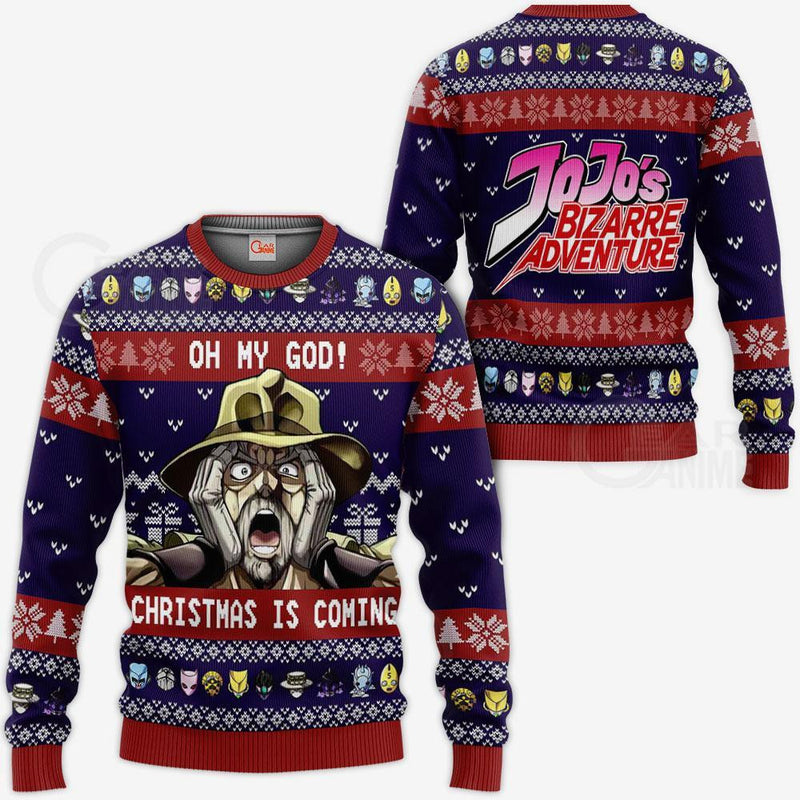 Joseph Joestar Ugly Christmas Sweater Oh My God JoJo's VA11