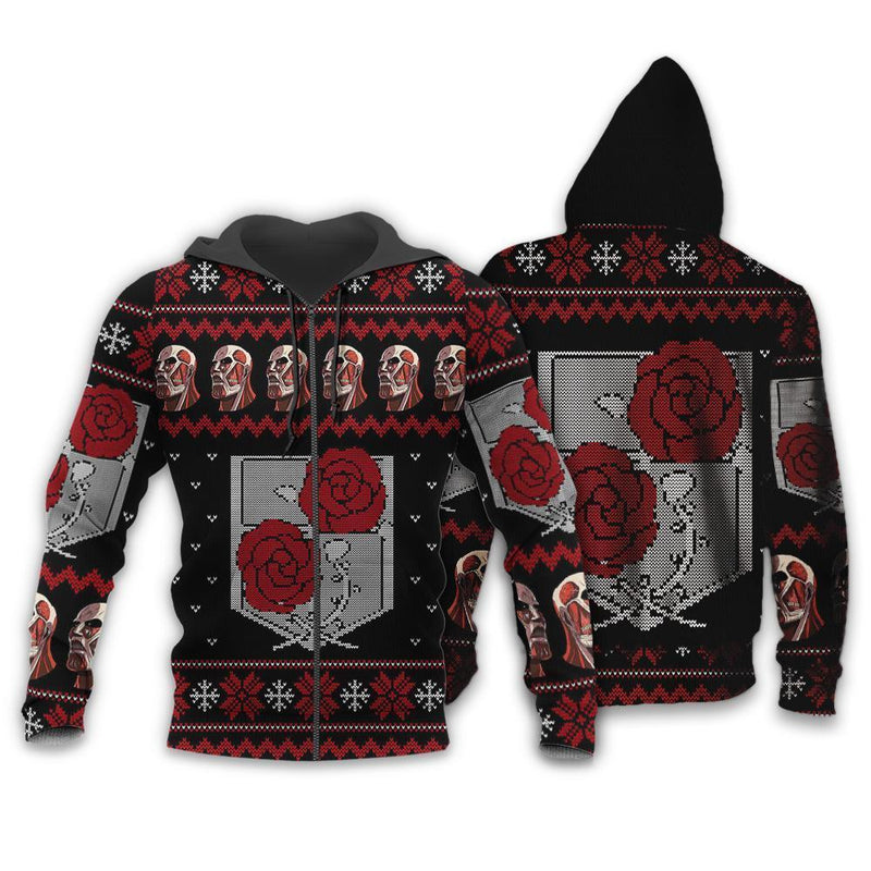 Shingeki Ugly Christmas Sweater Garrison Xmas