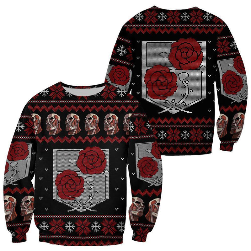 Shingeki Ugly Christmas Sweater Garrison Xmas