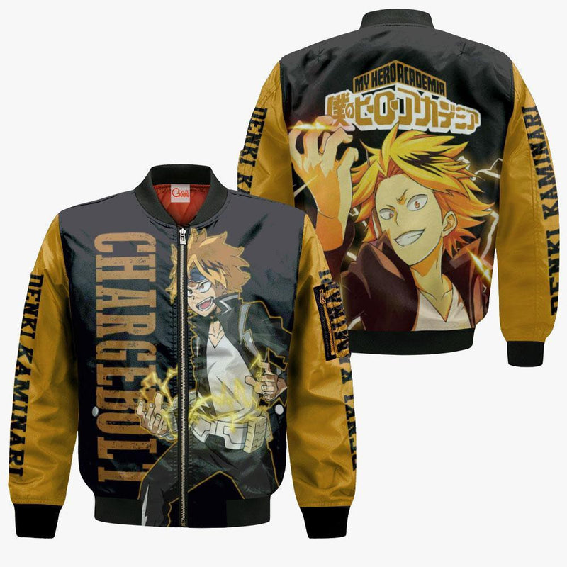 Denki Kaminari Shirt Chargebolt Hero Anime Zip Jacket