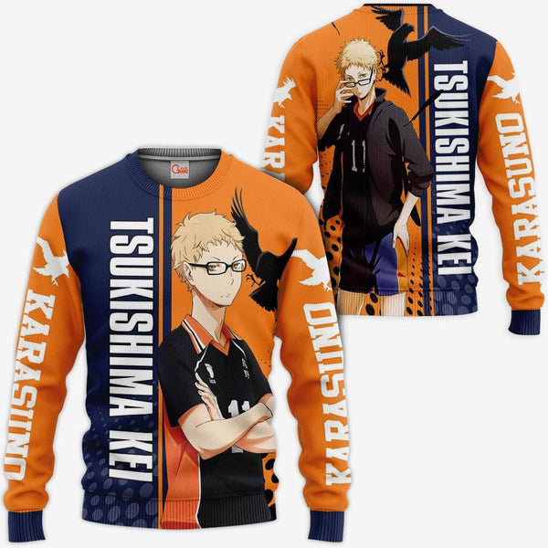 Karasuno Tsukishima Kei Hoodie Anime Shirt