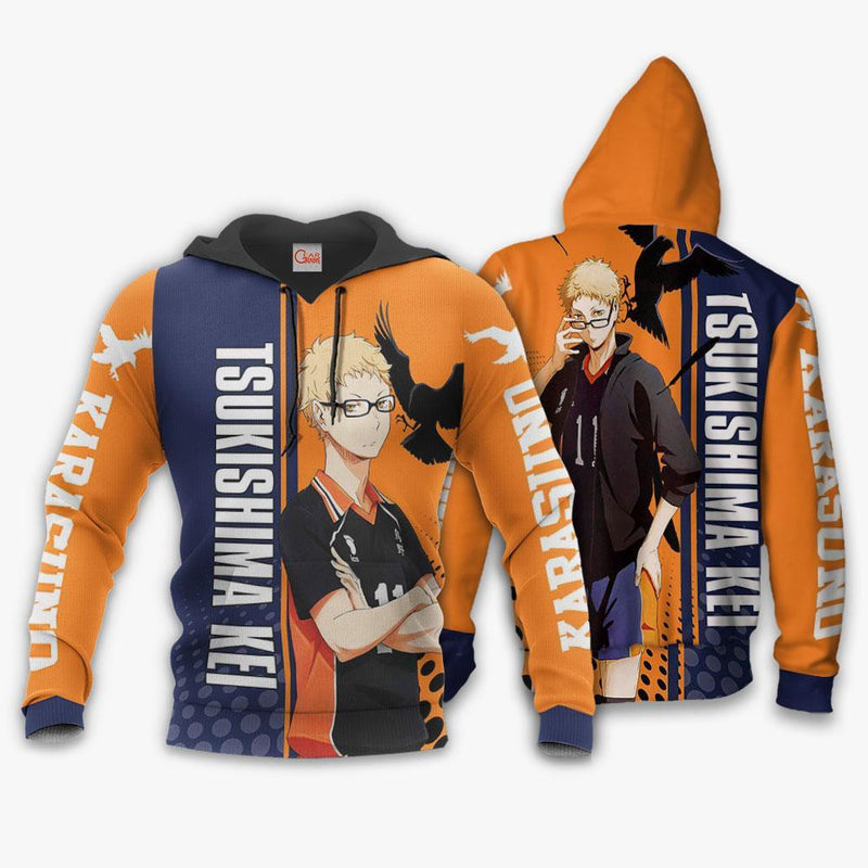 Karasuno Tsukishima Kei Hoodie Anime Shirt