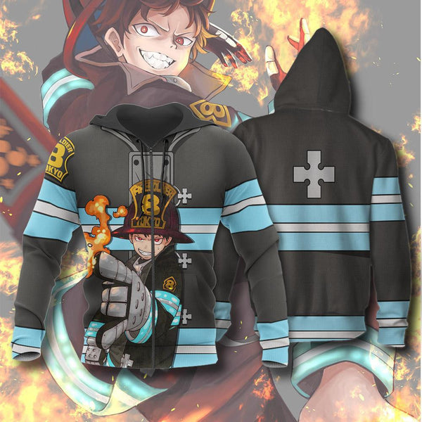 Shinra Kusakabe Hoodie Shirt Uniform Sweater Jacket