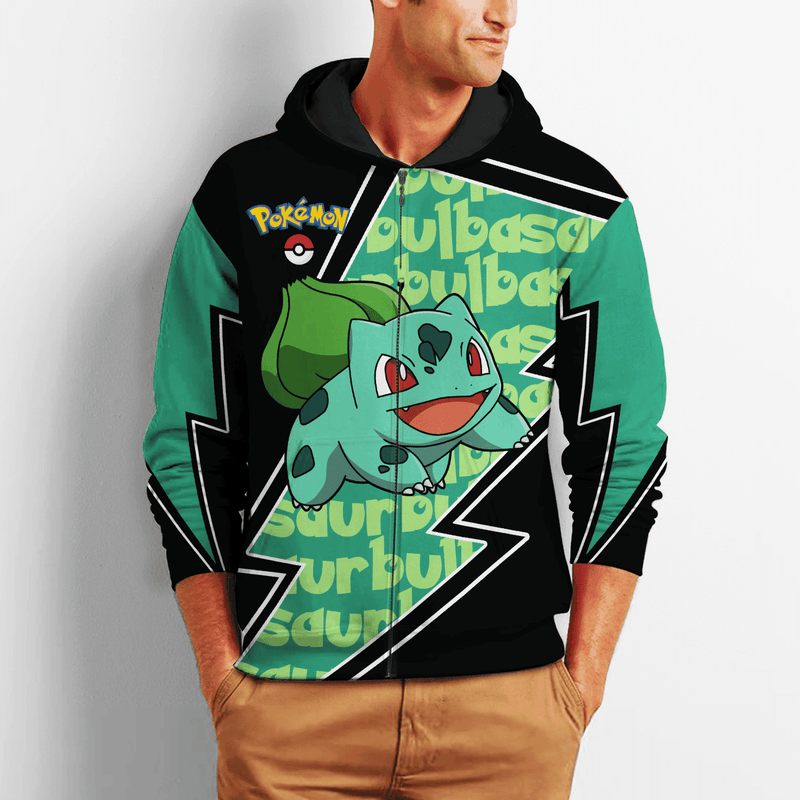 Bulbasaur Zip Hoodie Costume Shirt Fan VA06