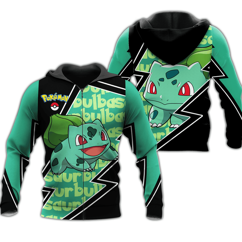 Bulbasaur Zip Hoodie Costume Shirt Fan VA06