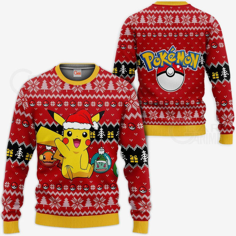 Cute Pikachu Ugly Christmas Sweater Xmas Gift