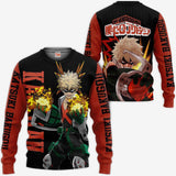 Katsuki Bakugo Hoodie Sweater Kacchan Anime Zip Jacket