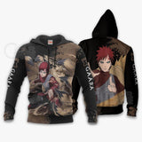 Gaara Hoodie Sweater Anime Zip Jacket