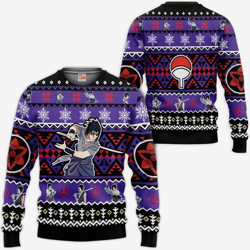 Uchiha Sasuke Ugly Christmas Sweater Anime Xmas Gifts Idea