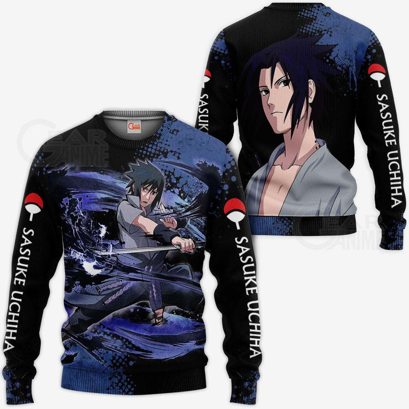 Uchiha Sasuke Hoodie Sweater Anime Zip Jacket