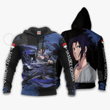 Uchiha Sasuke Hoodie Sweater Anime Zip Jacket