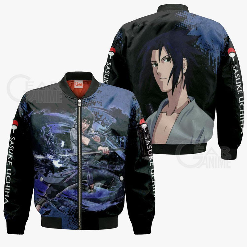 Uchiha Sasuke Hoodie Sweater Anime Zip Jacket