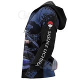 Uchiha Sasuke Hoodie Sweater Anime Zip Jacket