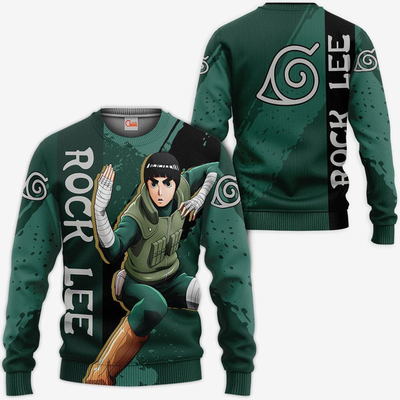 Rock Lee Hoodie Shirt Anime Zip Jacket