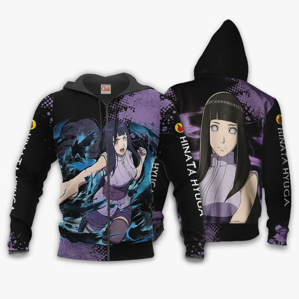 Hyuga Hinata Hoodie Sweater Anime Zip Jacket