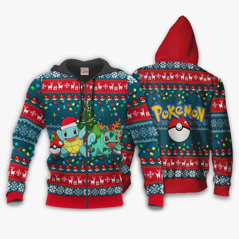 Bulbasaur and Squirtle Ugly Christmas Sweater Xmas Gift VA11