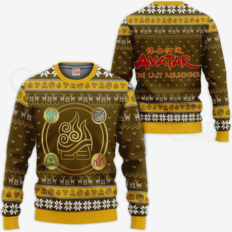 Avatar Airbender Ugly Christmas Sweater Symbols Xmas Gift VA11