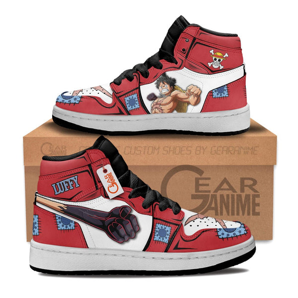 Luffy Wano Arc Kids Shoes Personalized Kid Sneakers