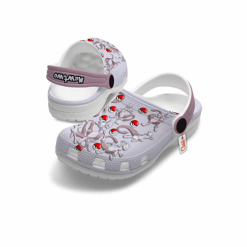 Mewtwo Clogs Shoes Pattern Style