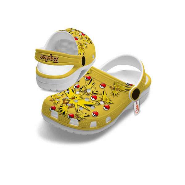 Zapdos Clogs Shoes Pattern Style