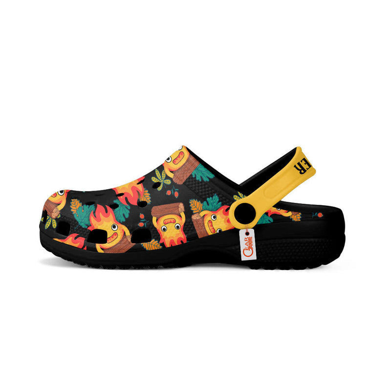 Calcifer Clogs Shoes Pattern Style