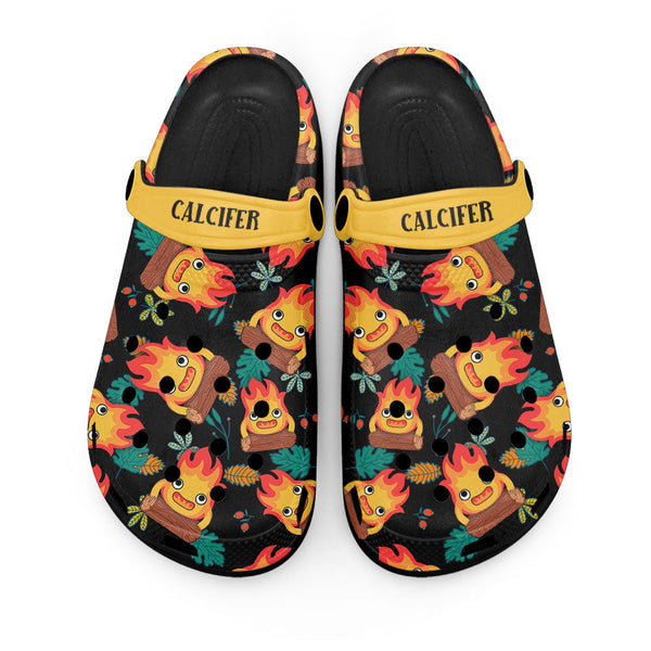 Calcifer Clogs Shoes Pattern Style