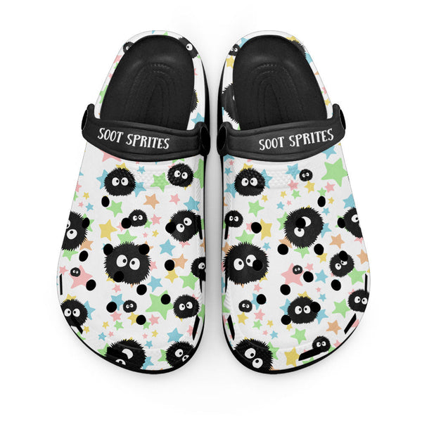 Spirited Away Soot Sprites Clogs Pattern Style