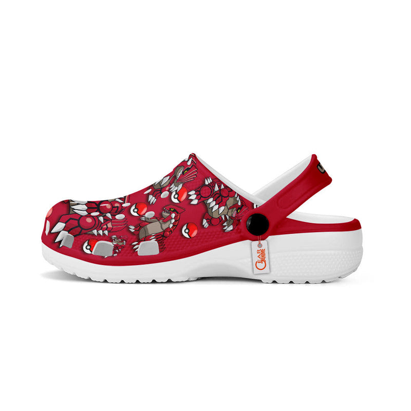 Groudon Clogs Shoes Pattern Style