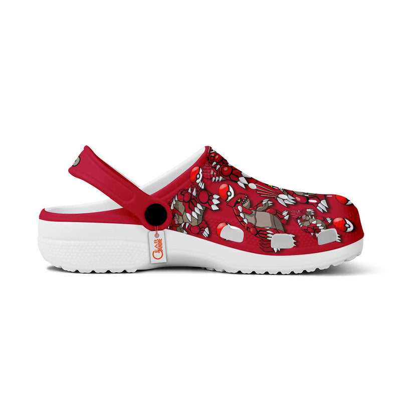 Groudon Clogs Shoes Pattern Style