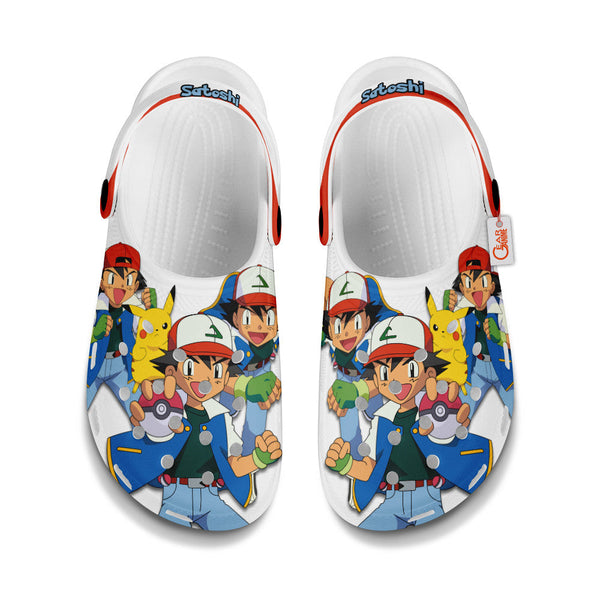 Ash Ketchum Clogs Shoes Pattern Style