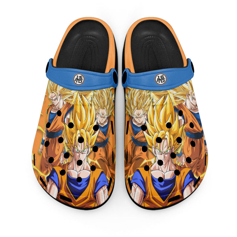 Goku Super Saiyan Clogs Shoes Pattern Style