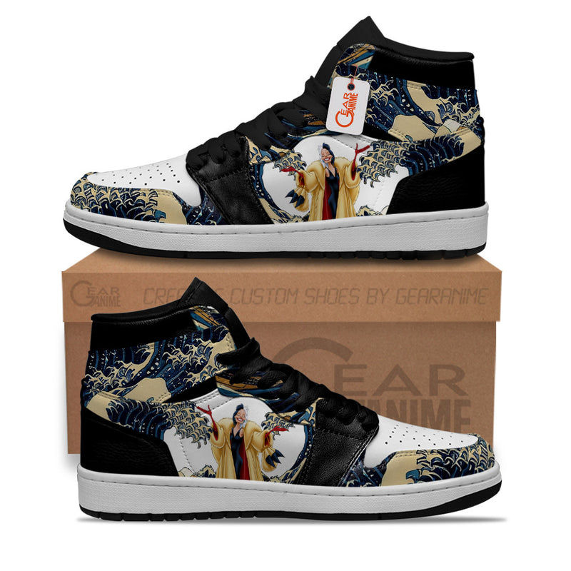 Cruella de Vil Great Wave J1-Sneakers Custom Shoes