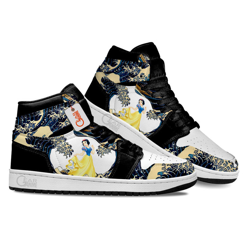 Snow White Kanagawa Great Wave J1-Sneakers Custom Shoes