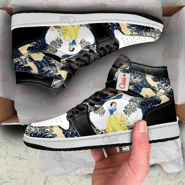 Snow White Kanagawa Great Wave J1-Sneakers Custom Shoes