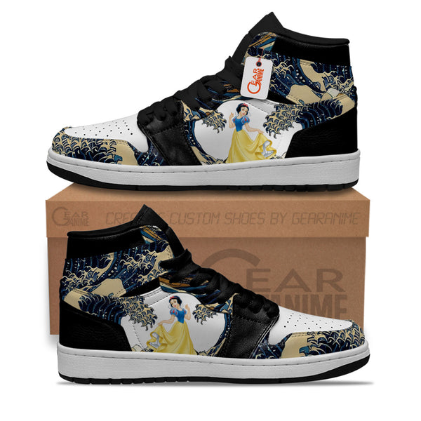 Snow White Kanagawa Great Wave J1-Sneakers Custom Shoes