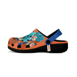 Goku Blue Clogs Shoes Pattern Style