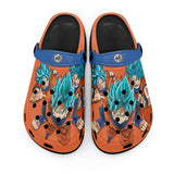 Goku Blue Clogs Shoes Pattern Style