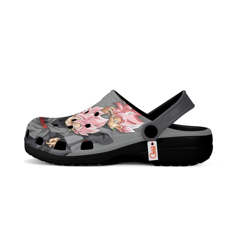 Goku Black Rose Clogs Shoes Pattern Style