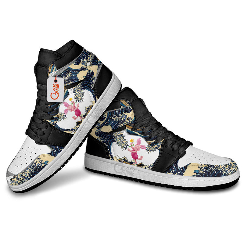 Piglet Kanagawa Great Wave J1-Sneakers Custom Shoes