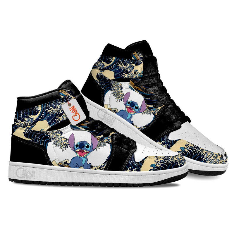 Stitch Kanagawa Great Wave J1-Sneakers Custom Shoes